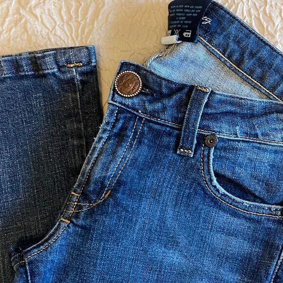 Immortality By Diana Tabeshi Women’s Bootcut Jeans Denim Low Rise Pocket Medium - Picture 8 of 14